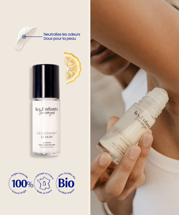 Déodorant bio Les Enfants Sauvages Yuzu naturel et doux pour la peau fabriqué en France