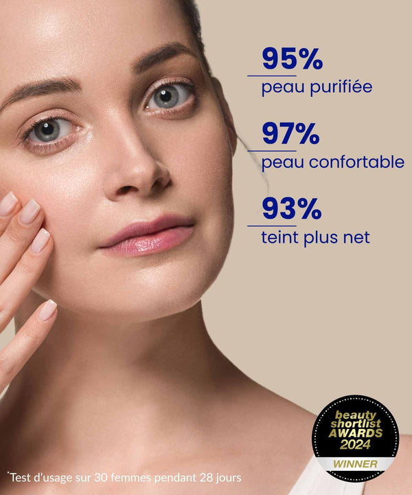 organic face wash sensitive skin brown woman applies ium cleansing gel on the face with eyes closed