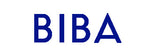 biba logo ium blue on white background